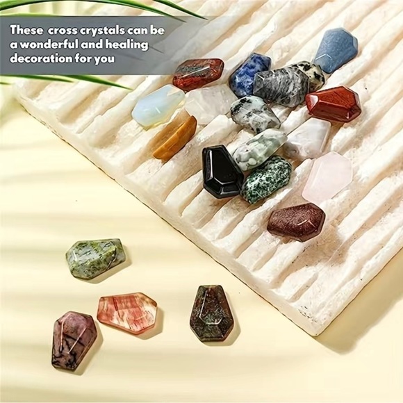 Set of 5 Random Coffin Shaped Crystals - Picture 5 of 5